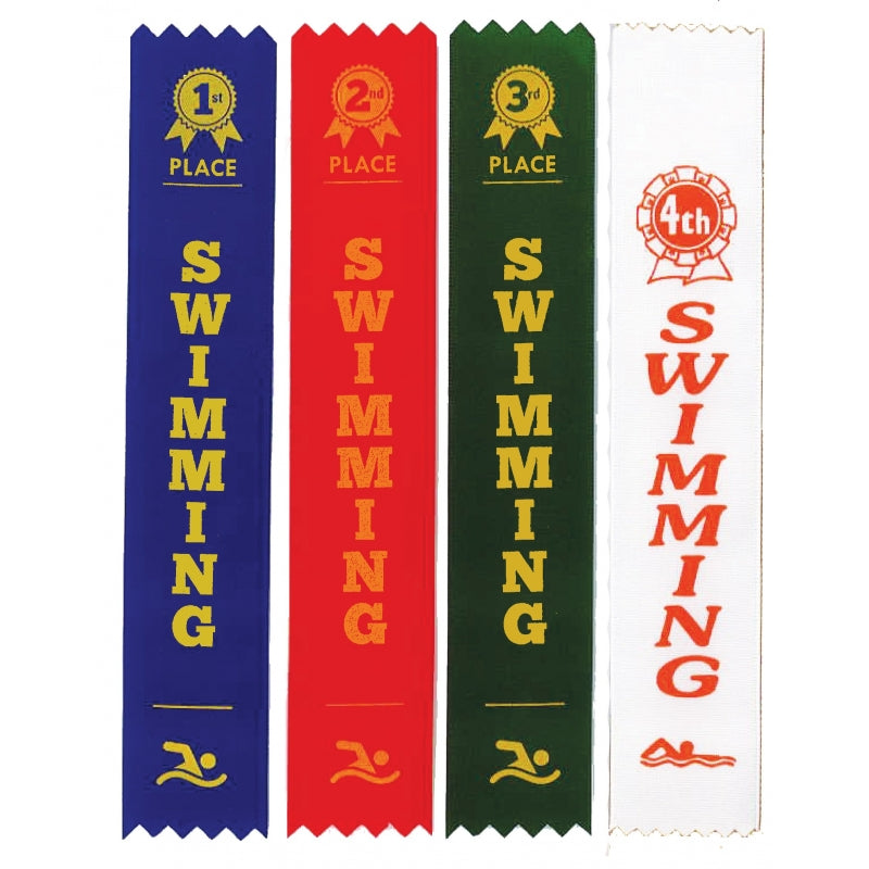 Swimming Sports Day Ribbons (1st - 4th Place)