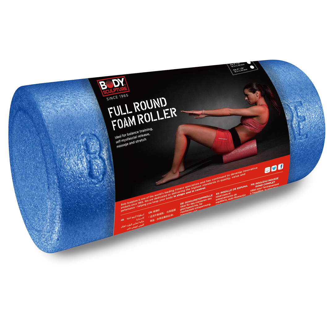 66fit Eva Foam Roller - Light Blue - 10cm x 90cm - Victor Sports