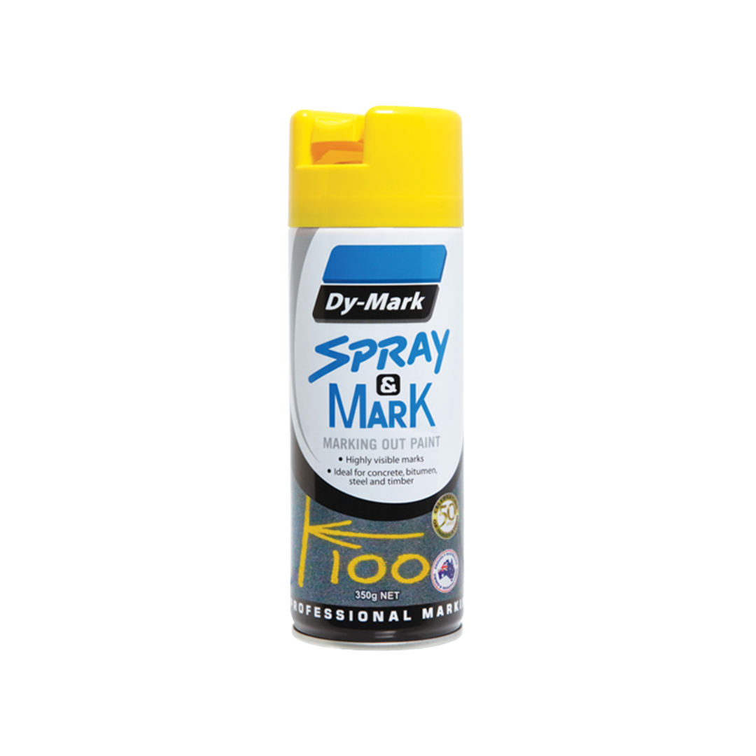 Dy-Mark Spray N Mark spray paint can on a white background