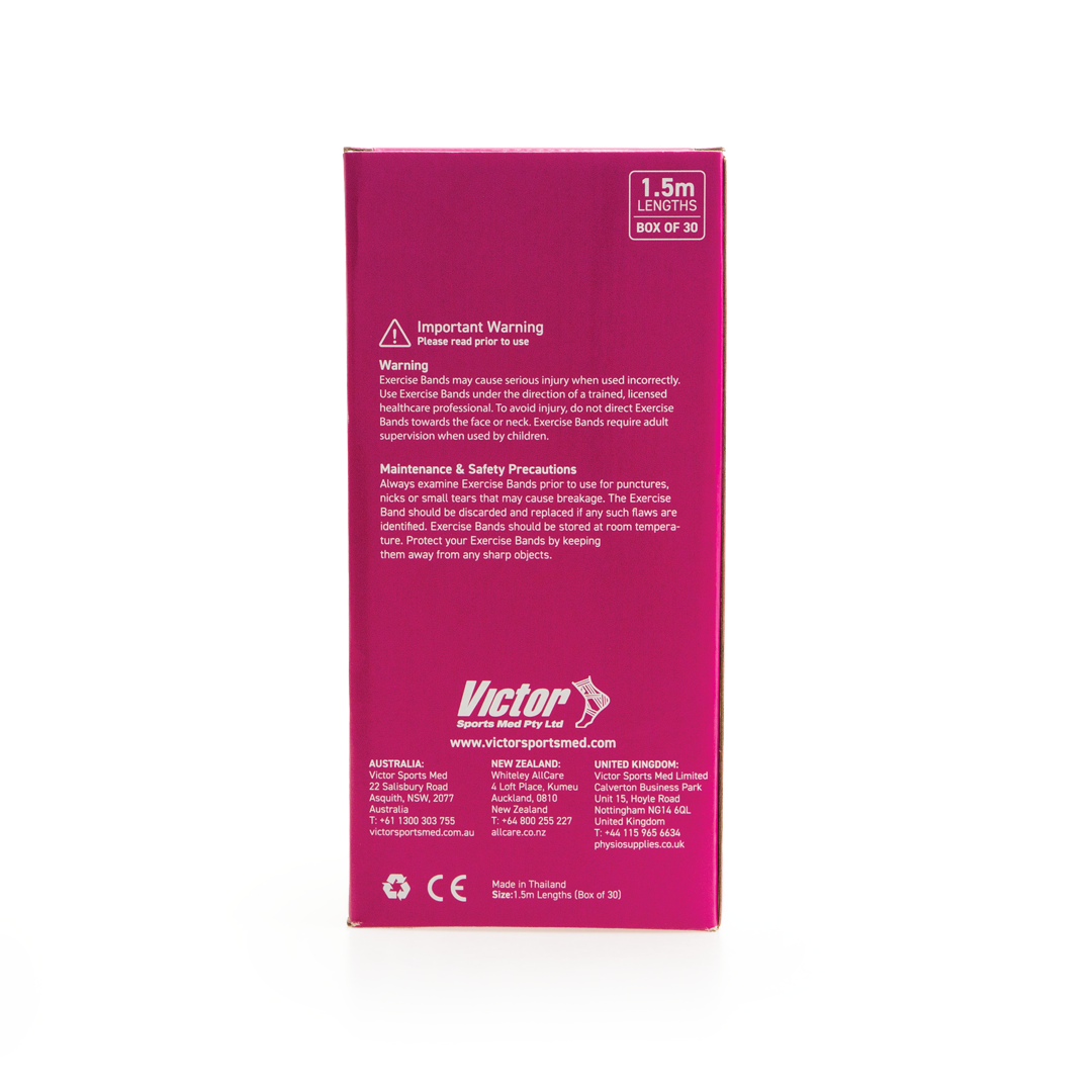 66BANDLF 66fit Band Latex Free 30 Box 1.5m Packaging Back