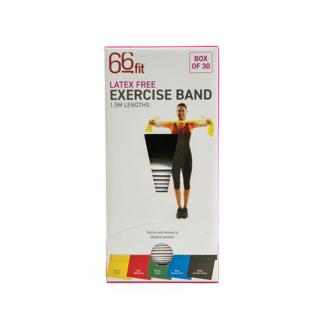 66BANDLF 66fit Band Latex Free 30 Box 1.5m Packaging Front