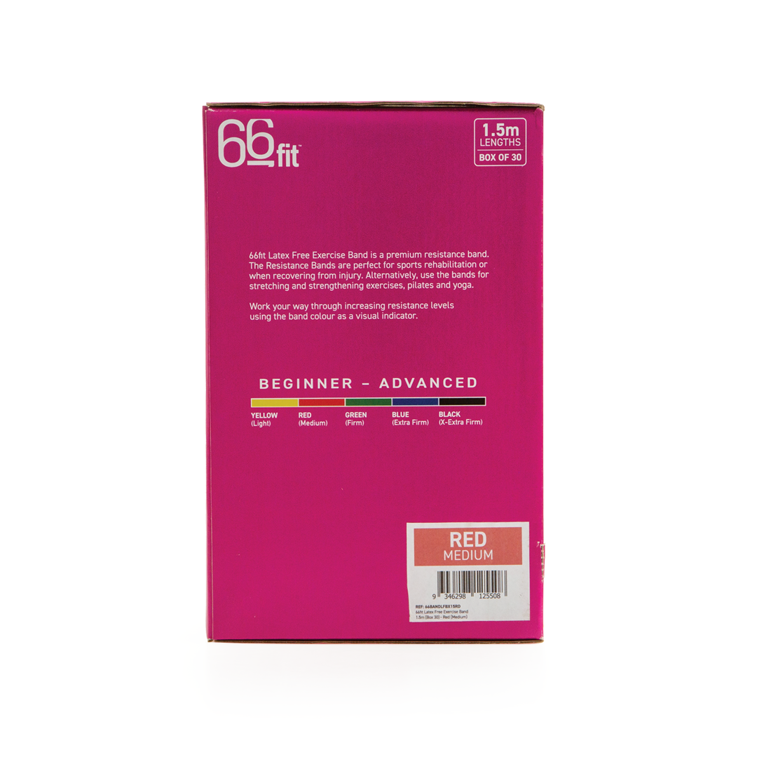 66BANDLF 66fit Band Latex Free 30 Box 1.5m Packaging Side