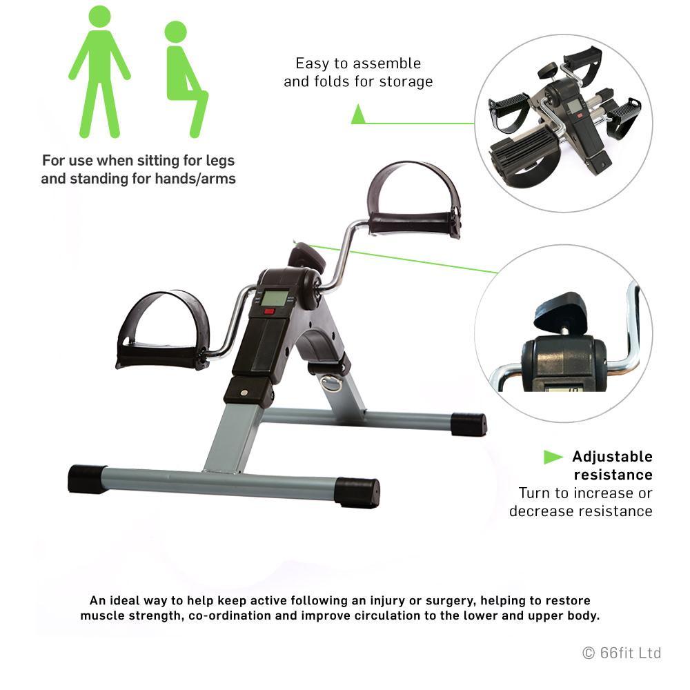66fit Folding Pedal Exerciser - Arm &amp; Leg (Digital)