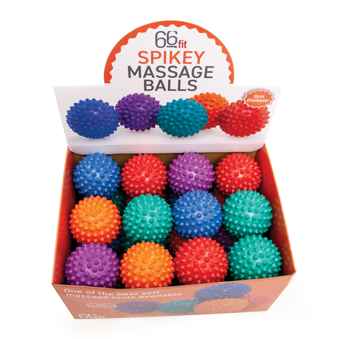 66fit Spikey Massage Balls 9cm - Box of 24