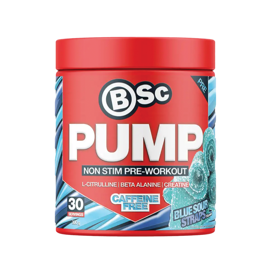 BSc PUMP Non Stim Pre-Workout - Blue Sour Straps