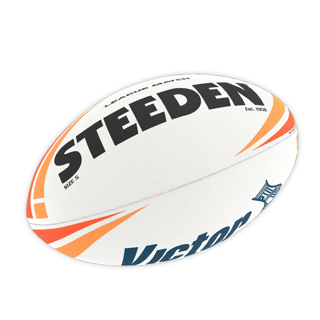 Struddys Rugby Ball Custom Steeden League Match Rugby Ball - Victor Sports