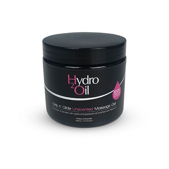 Hydro 2 Oil Grip n Glide Massage Gel - Unscented 400ml