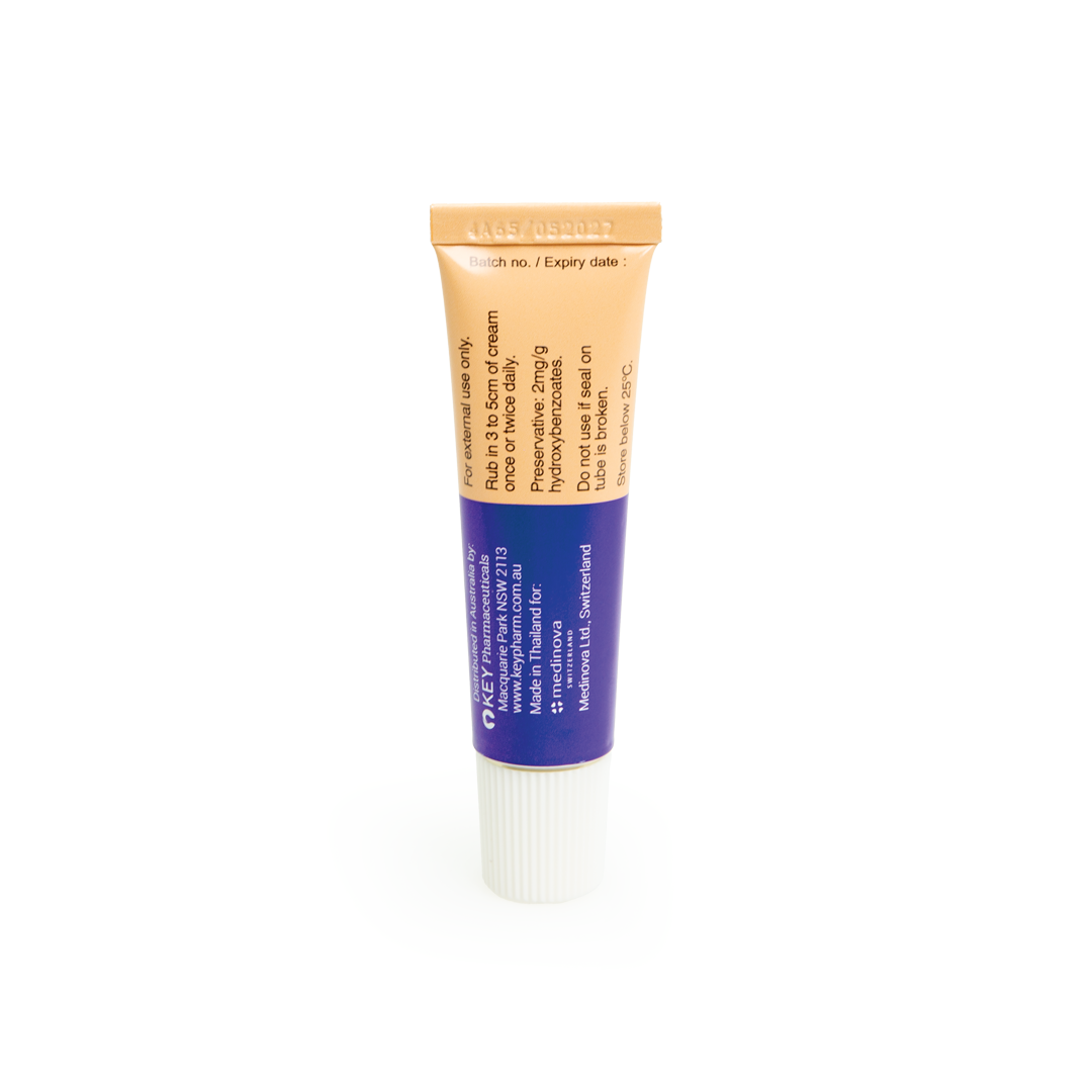 Tube of Hirudoid Cream on a white background