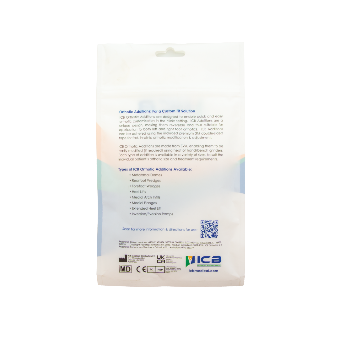 ICBHR4 ICB Heel Lifts Pack Of 10 Package Back