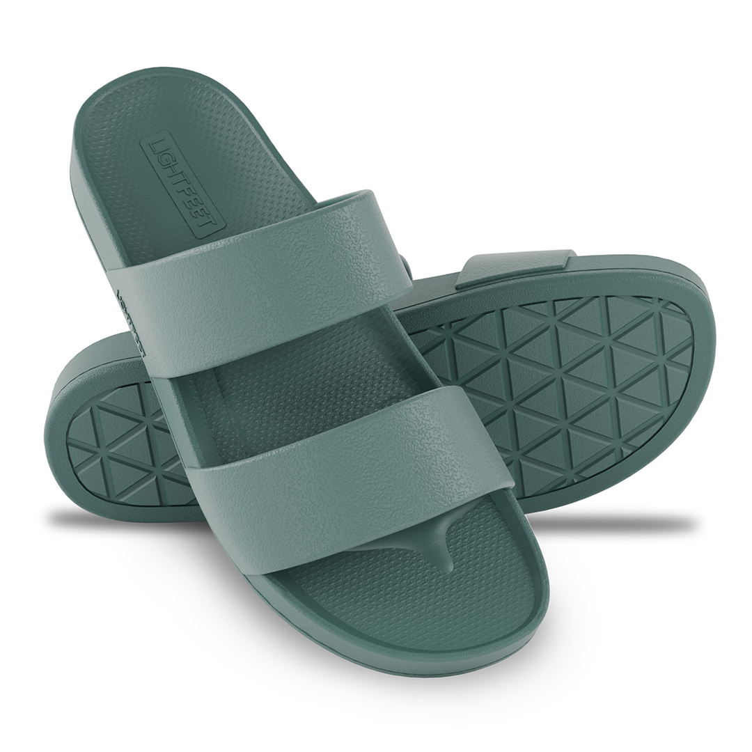 Lightfeet Double Strap Slides - Forest Green