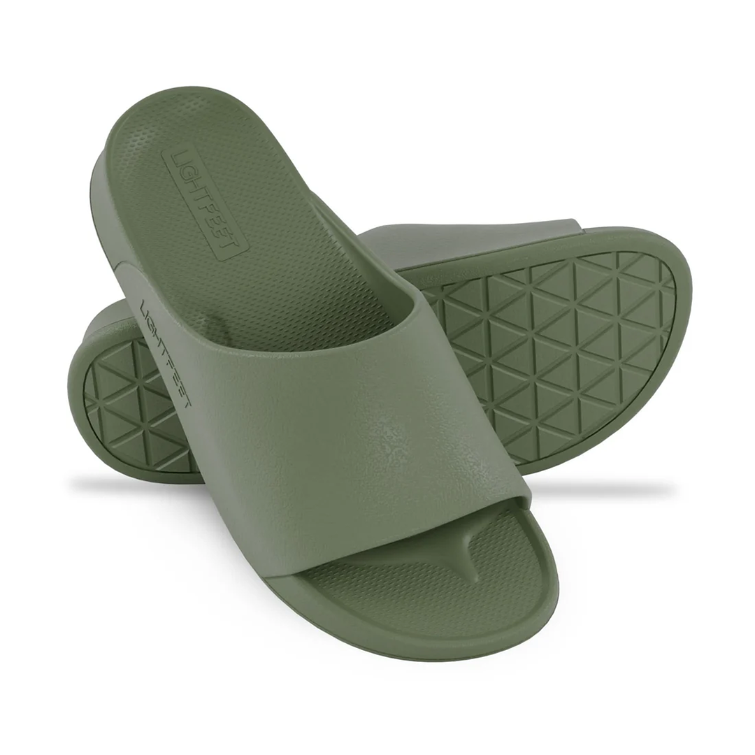 Lightfeet Single Strap Slides - Khaki