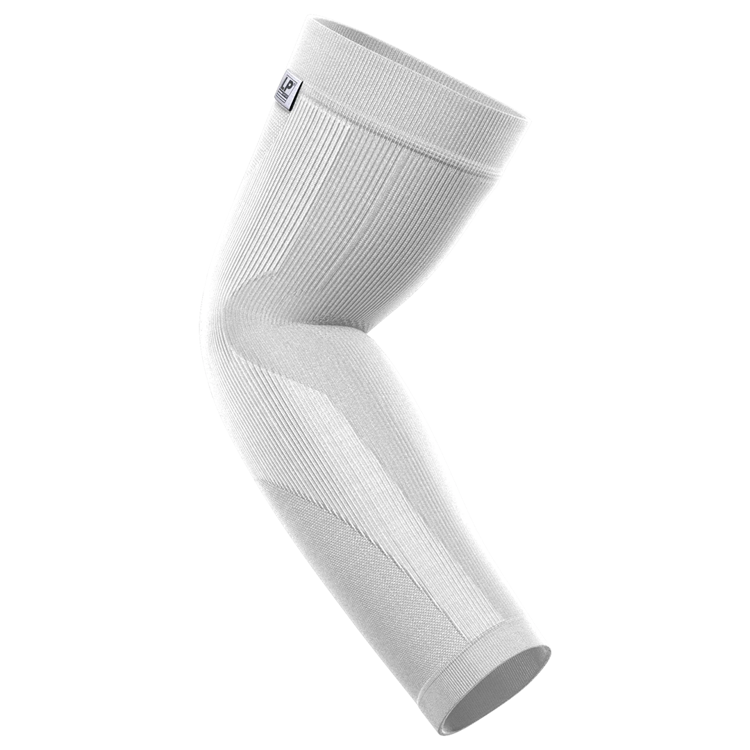 White compression sleeve on a white background