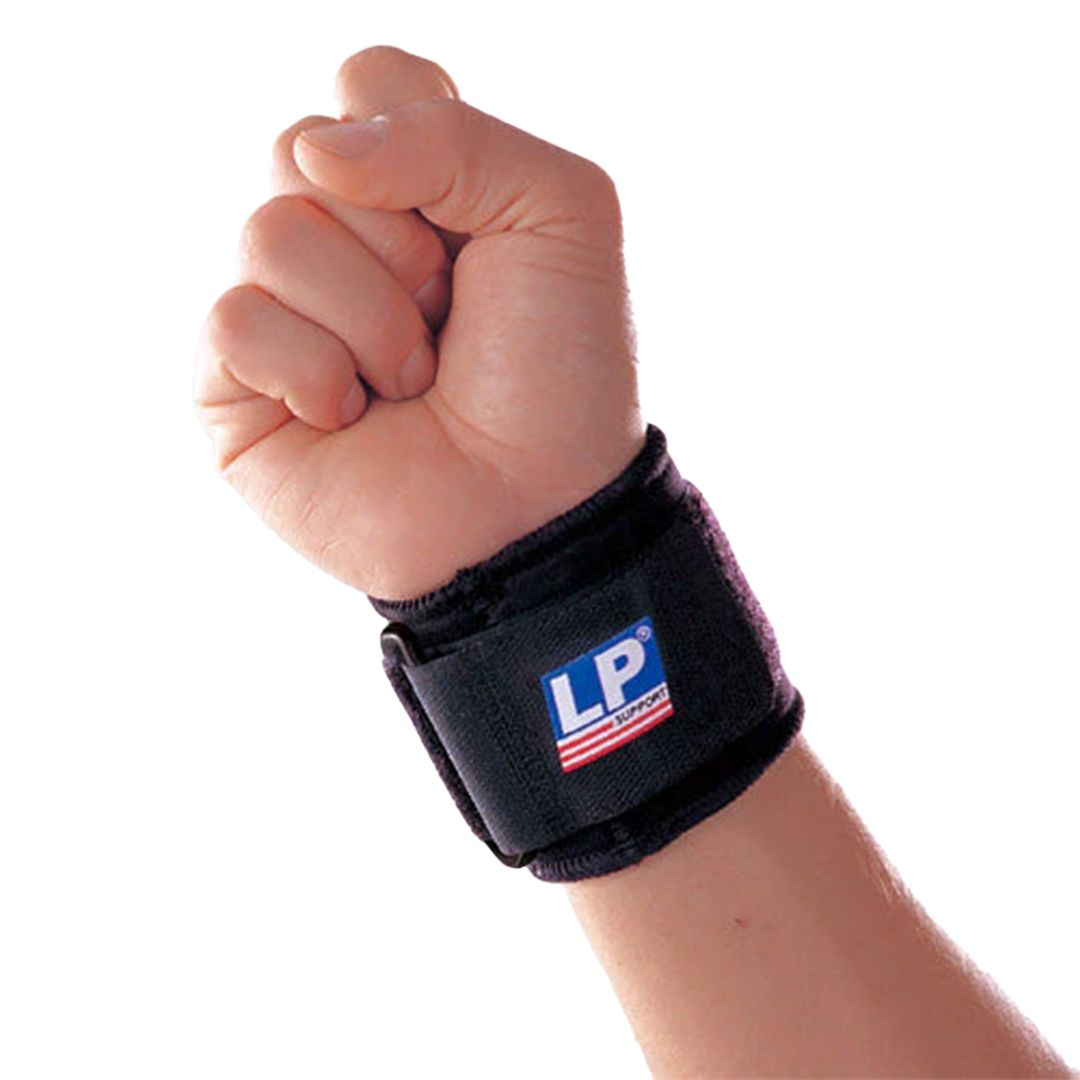 Wrist support brace with LP logo on a white background