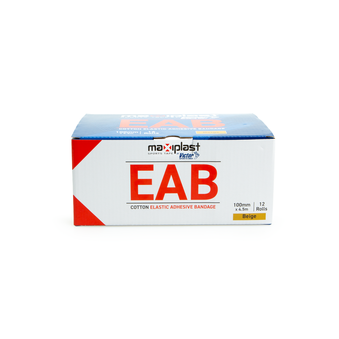 Maxiplast Cotton EAB 10cm x 4.5m Box 12 Front