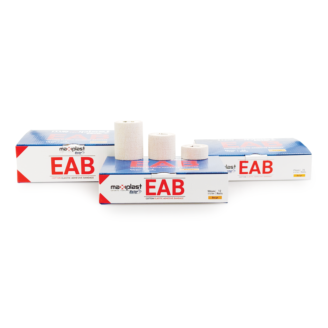 Two boxes of maxiplast EAB on a white background