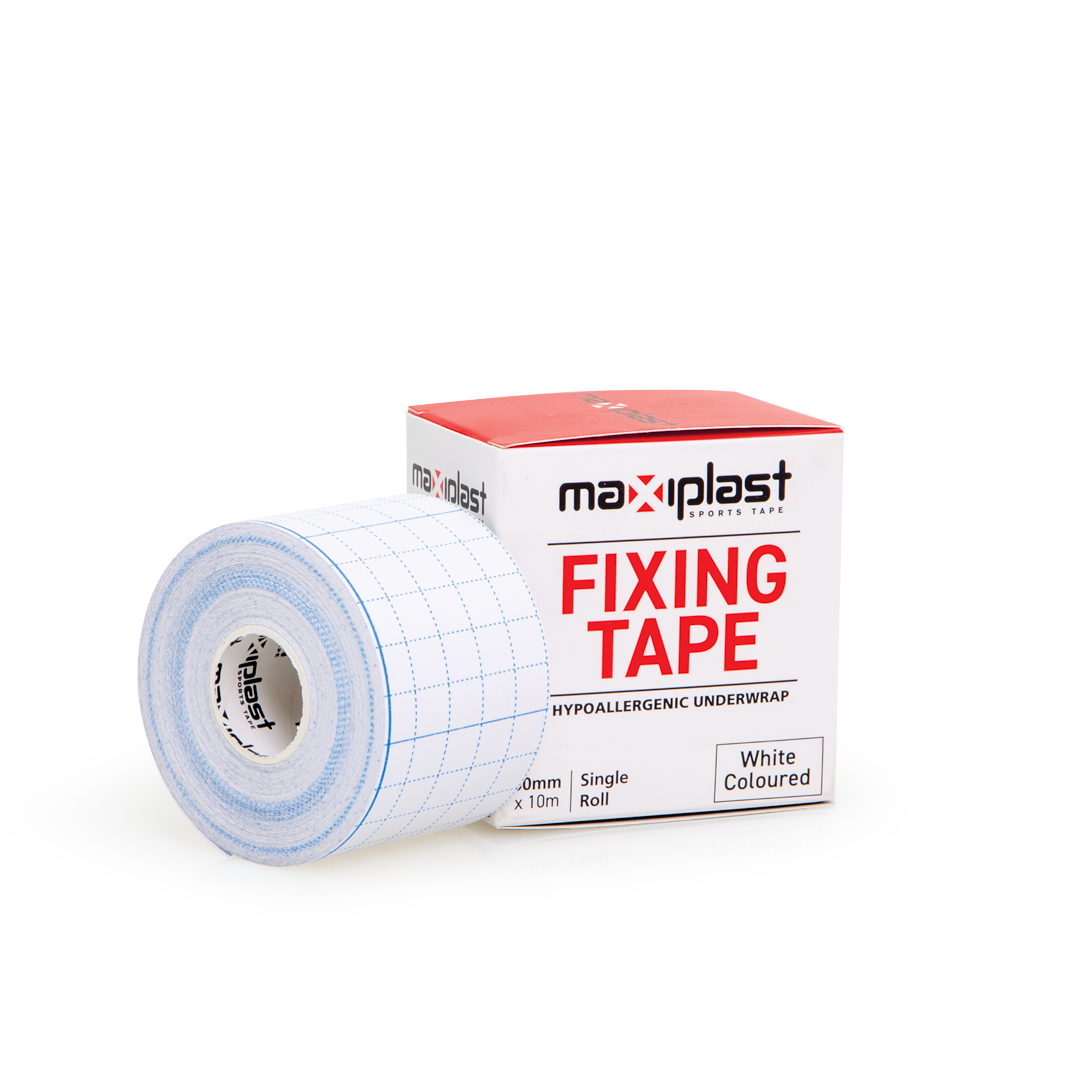 Maxiplast fixing tape with packaging on a white background