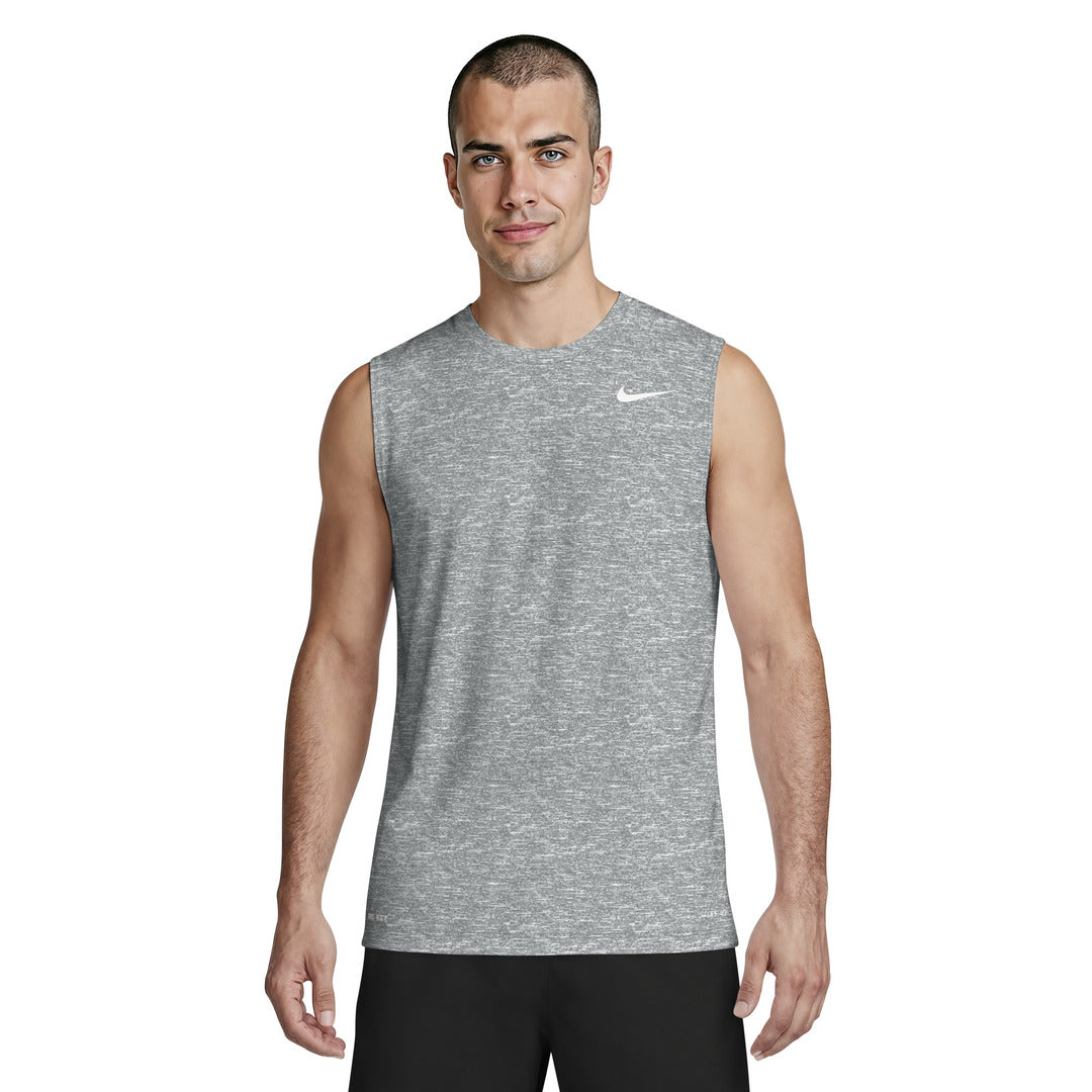 Nike Swim Men's Heather Sleeveless Hydroguard Top - Particle Grey