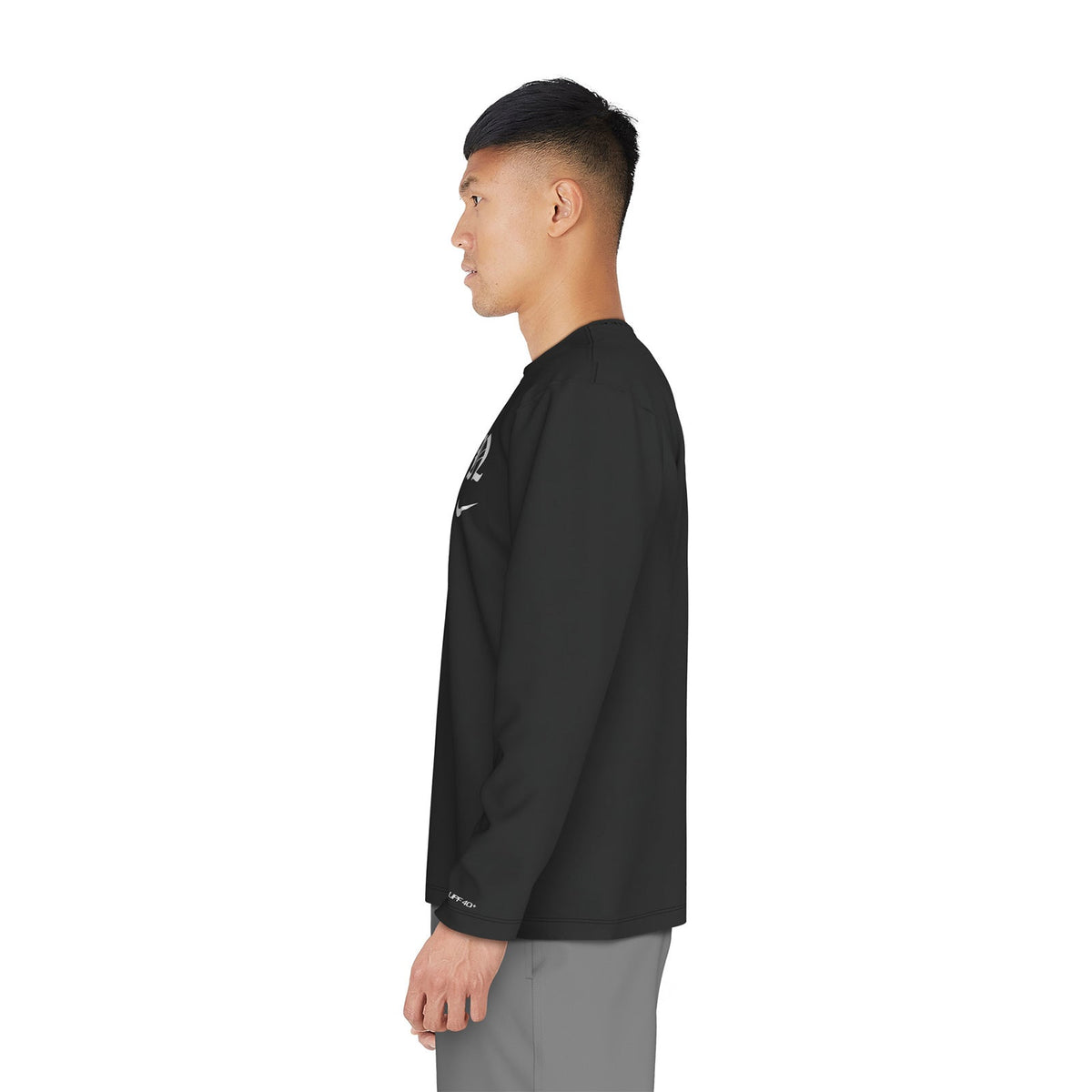 Nike Swim Men's Gothic Letter Long Sleeve Hydroguard Top