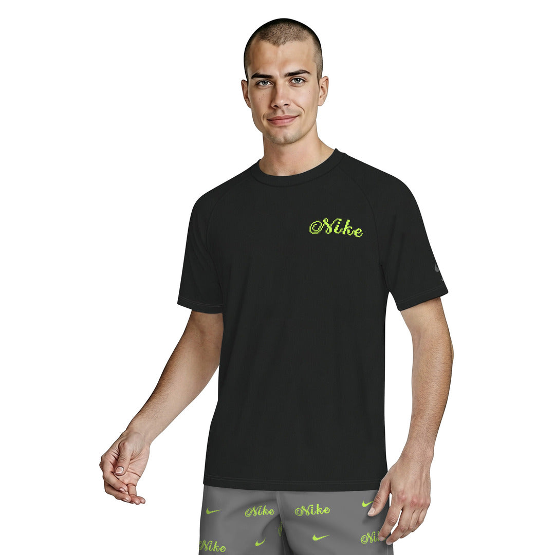 Nike Swim Men's Dri-FIT Short Sleeve Hydroguard Top (NESSG561) - Black
