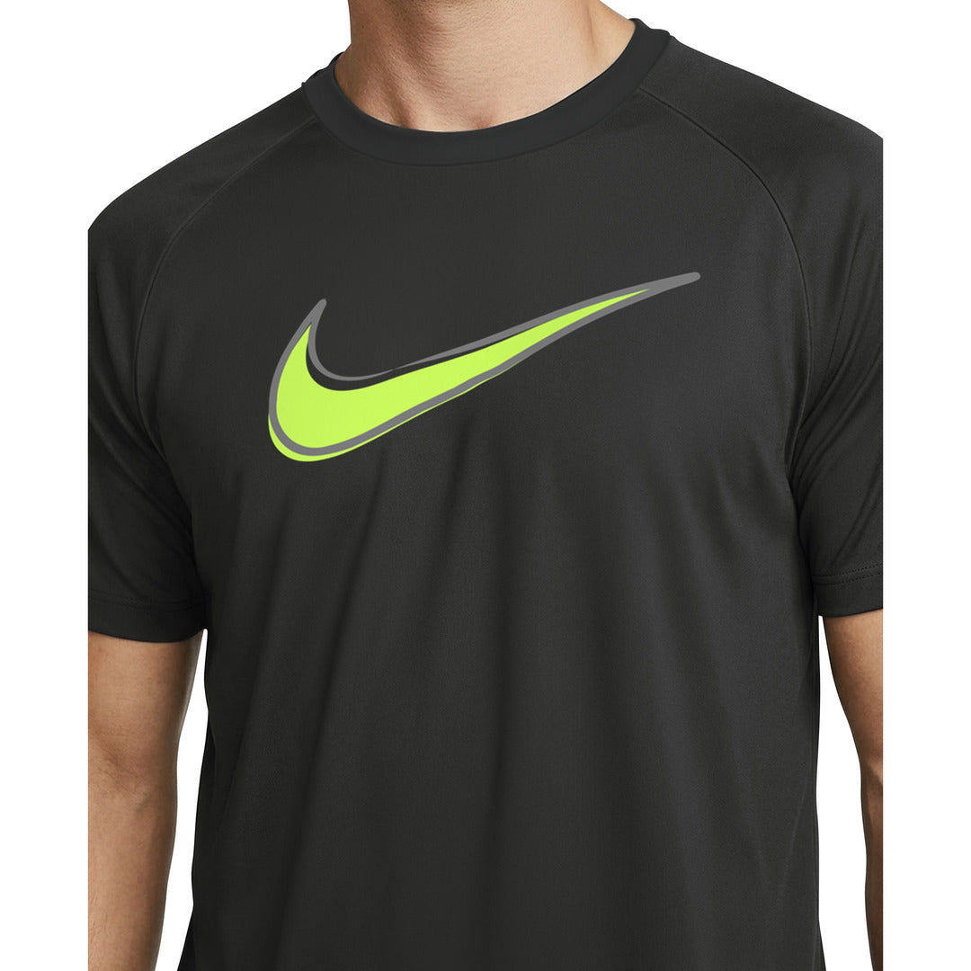 Nike Swim Men's Short Sleeve Hydroguard Top (NESSG564) - Black