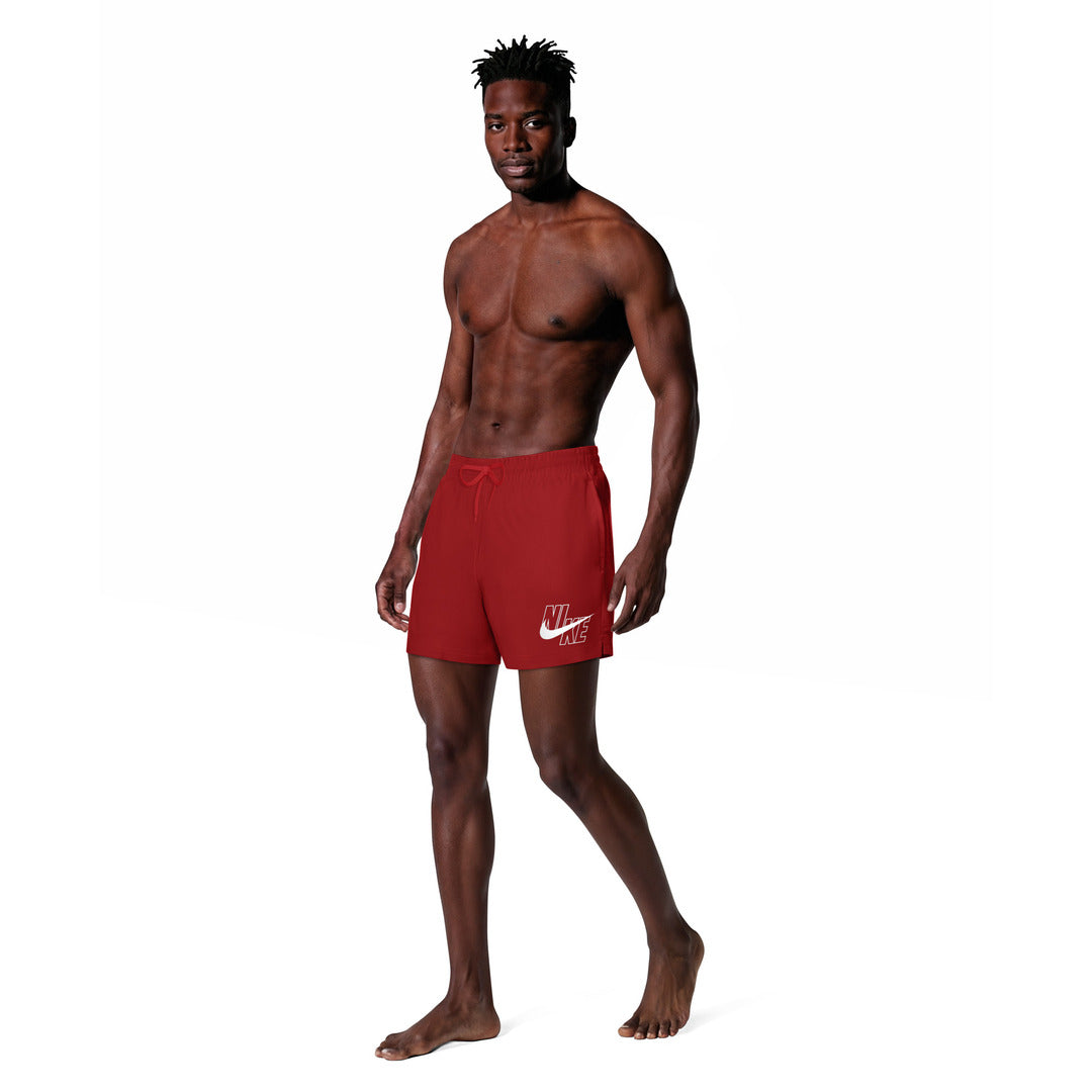 Nike Swim Men's Breaker 5" Volley Swim Shorts (NESSG574) - Red