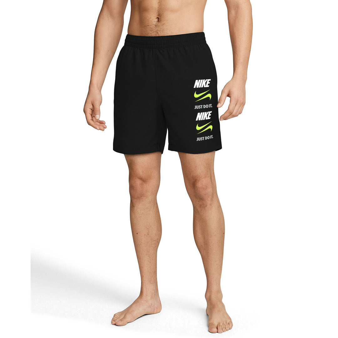 Nike Swim Men's Breaker 7" Volley Swim Shorts (NESSG578) - Black