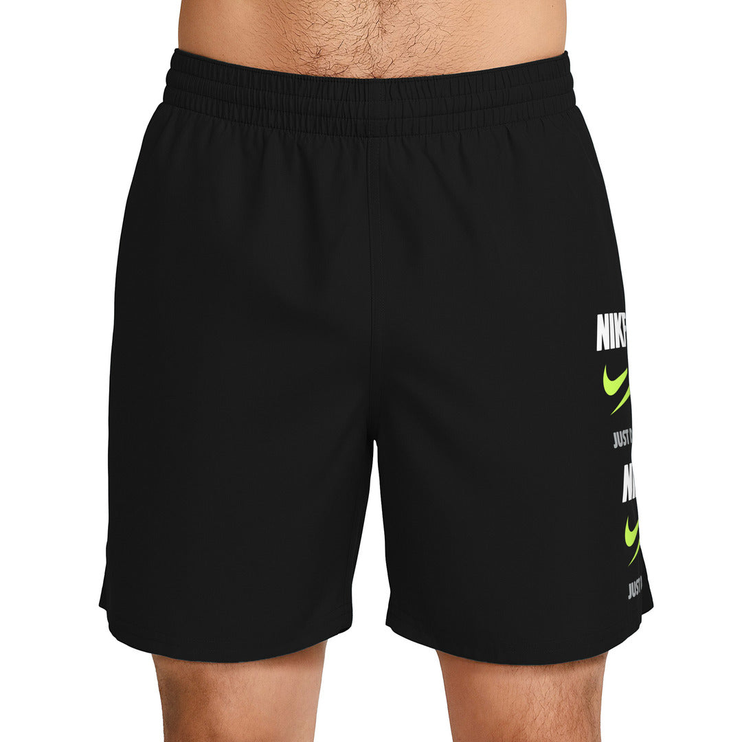 Nike Swim Men's Breaker 7" Volley Swim Shorts (NESSG578) - Black
