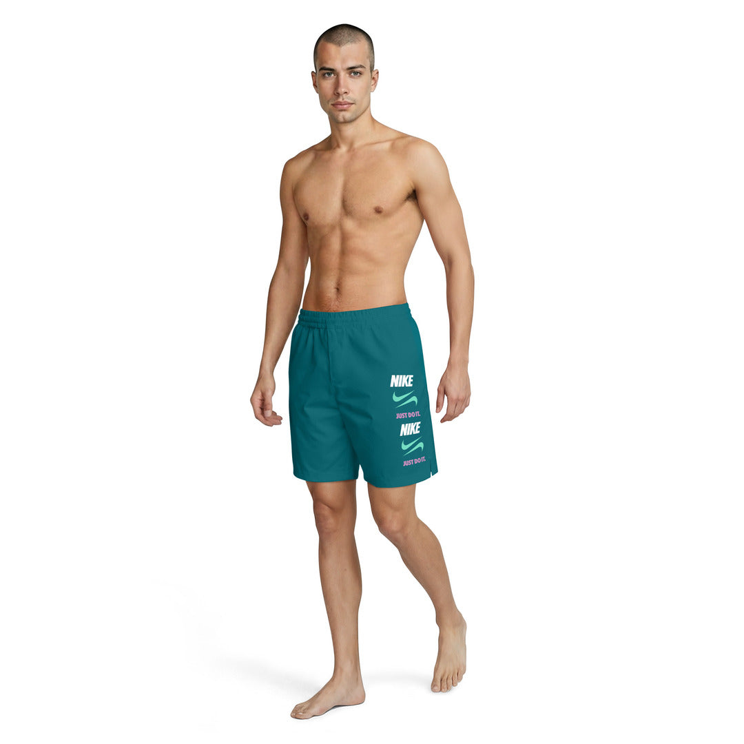 Nike Swim Men's Breaker 7" Volley Swim Shorts (NESSG578) - Energy