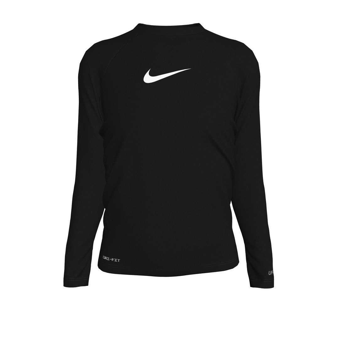 Nike Swim Girls' Long Sleeve Hydroguard Top - Black