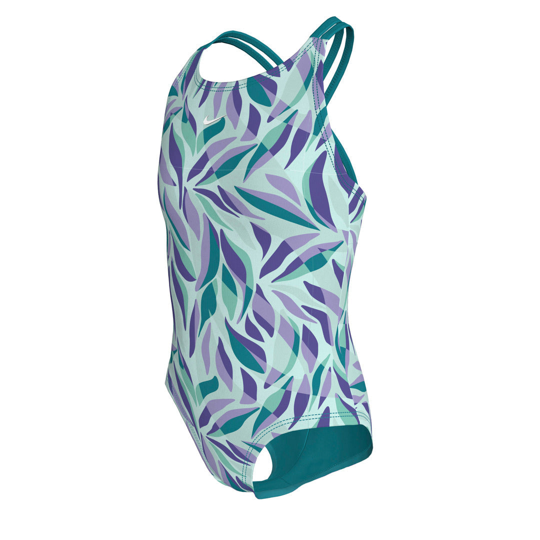 Nike Swim Girls' Spiderback One-Piece Swimsuit - Energy