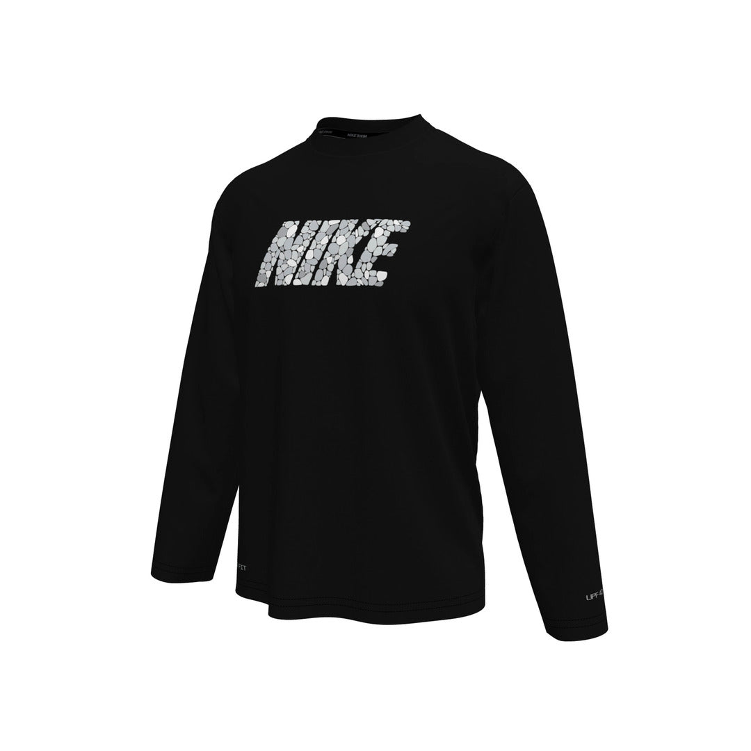 Nike Swim Boys' Long Sleeve Hydroguard Top - Black