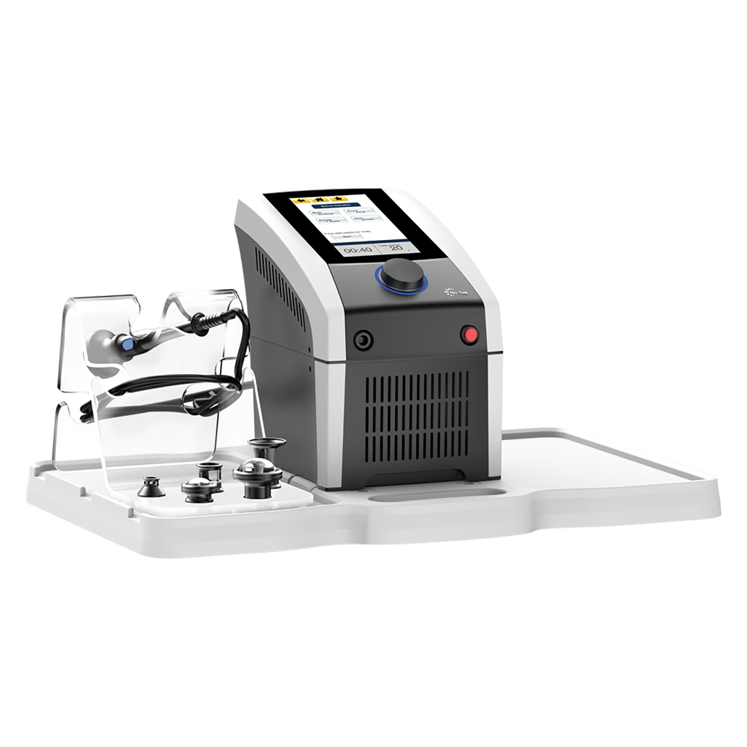 Lab equipment with a digital display on a white background