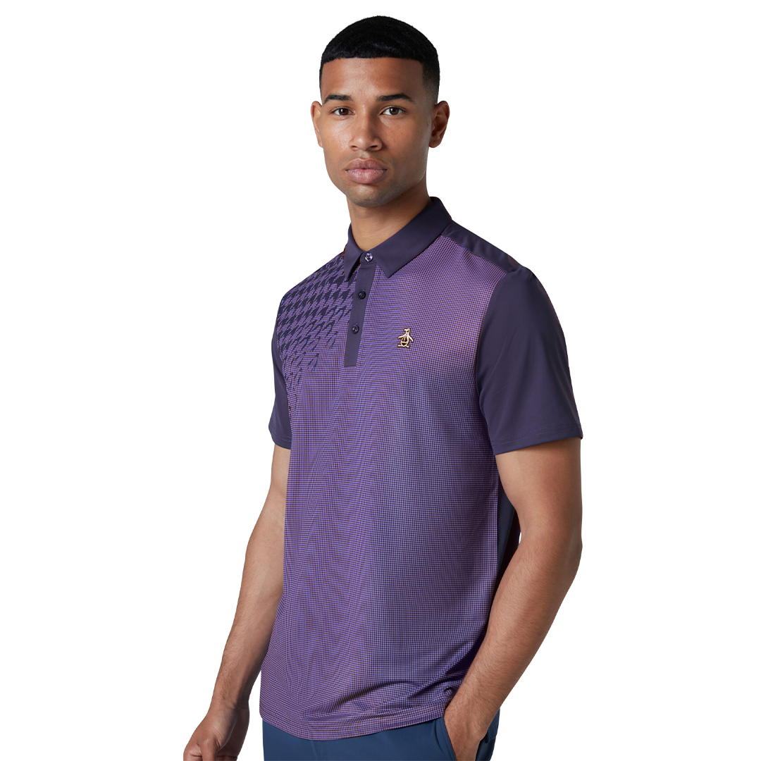 Original Penguin Asymetrical Pete Gingham Block Polo