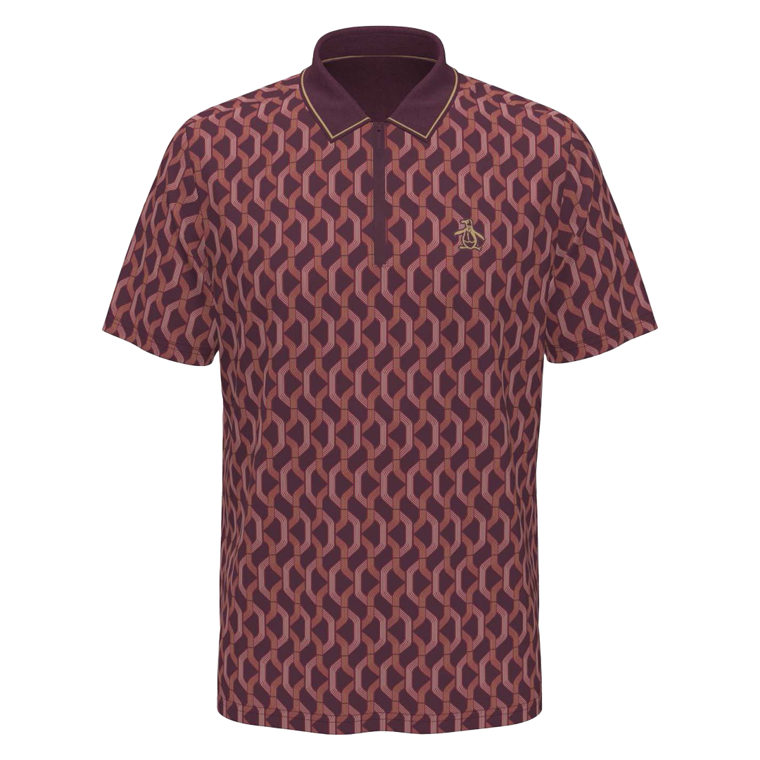 Original Penguin Polo All Over YD Jacquard Colour Block - Medium