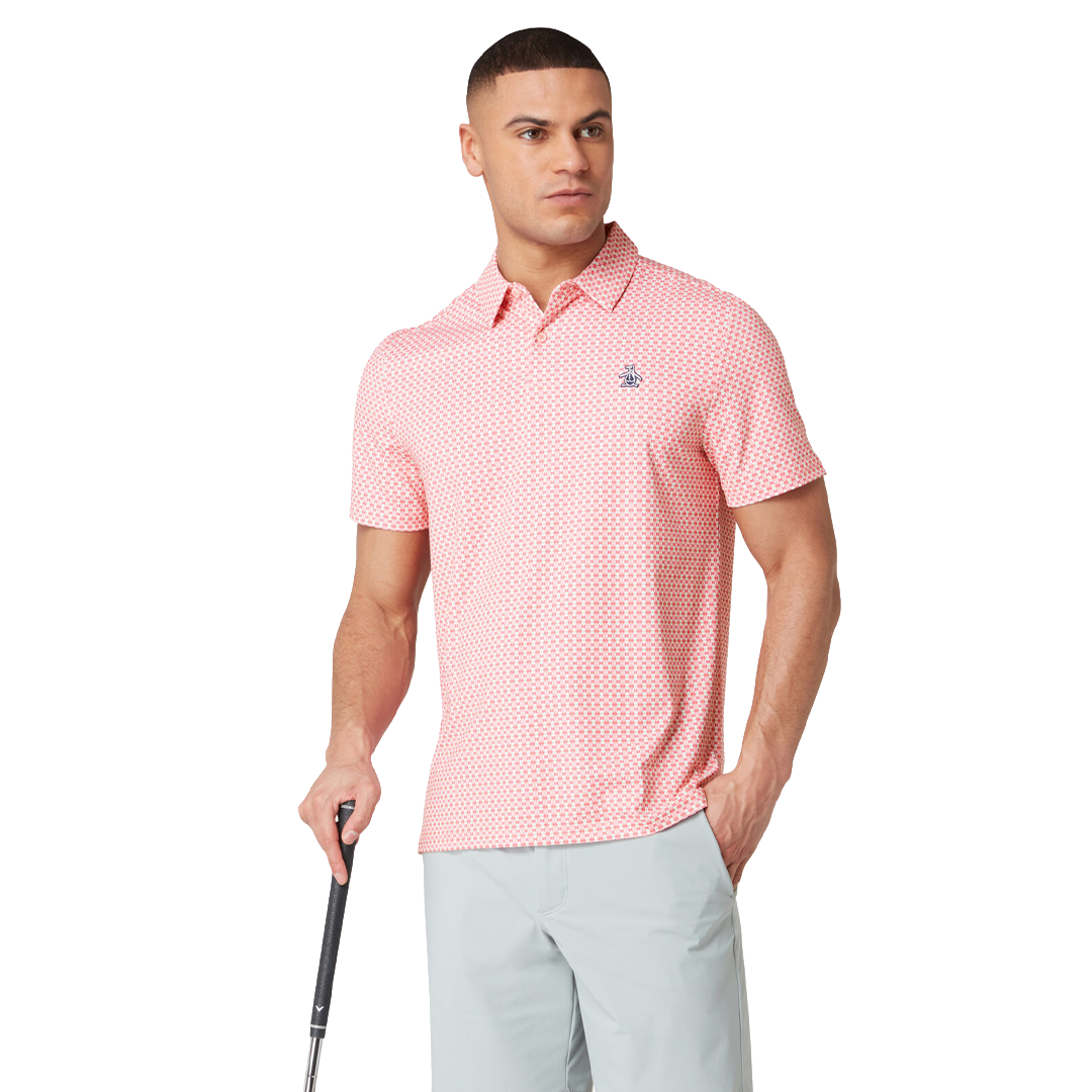 Original Penguin Pete's Bowtie Micro Print Polo