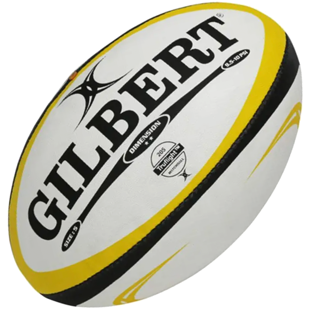 Gilbert Rugby Lettering Gilbert Dimension Match Rugby Ball - Size 5 - Victor Sports