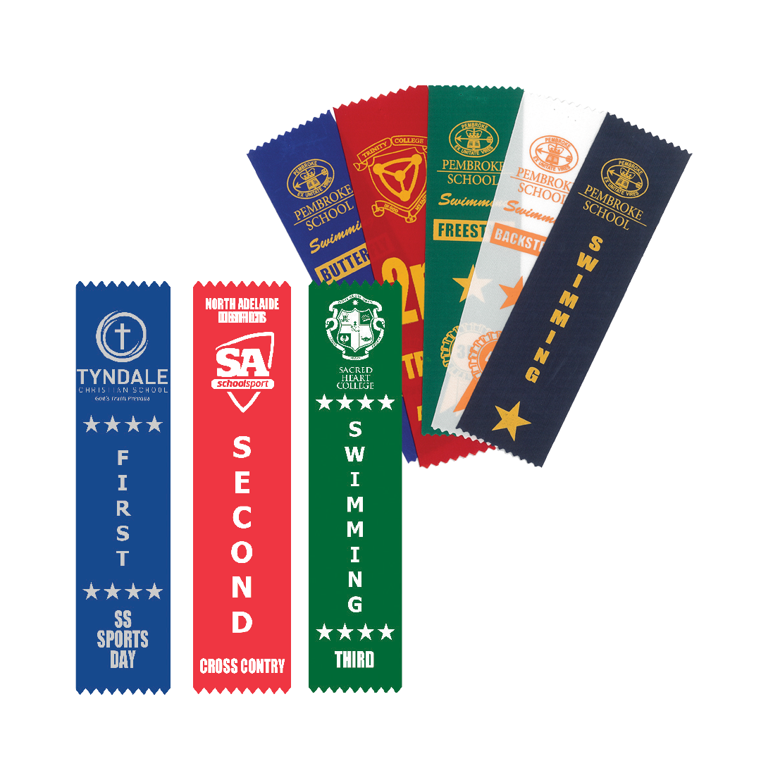 Customised Sport Ribbons Custom Overseas Ribbons - Victor Sports