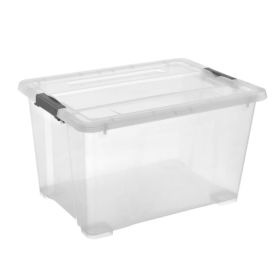 All Set Clear Modular Storage Container without Wheels
