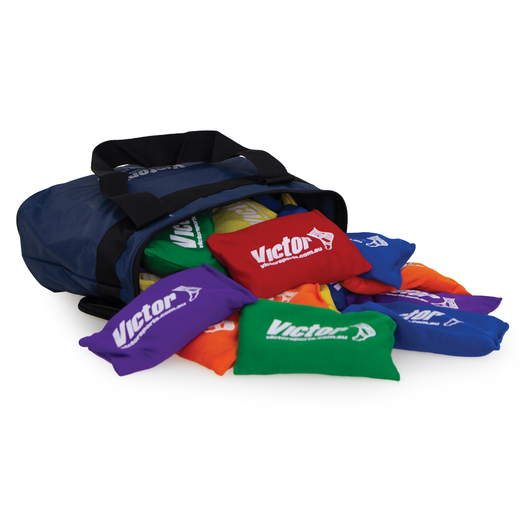 VFGBBS30 Victor Bean Bag Set 30 Red Yellow Orange Green Blue Purple Bean Bag Sacks Main