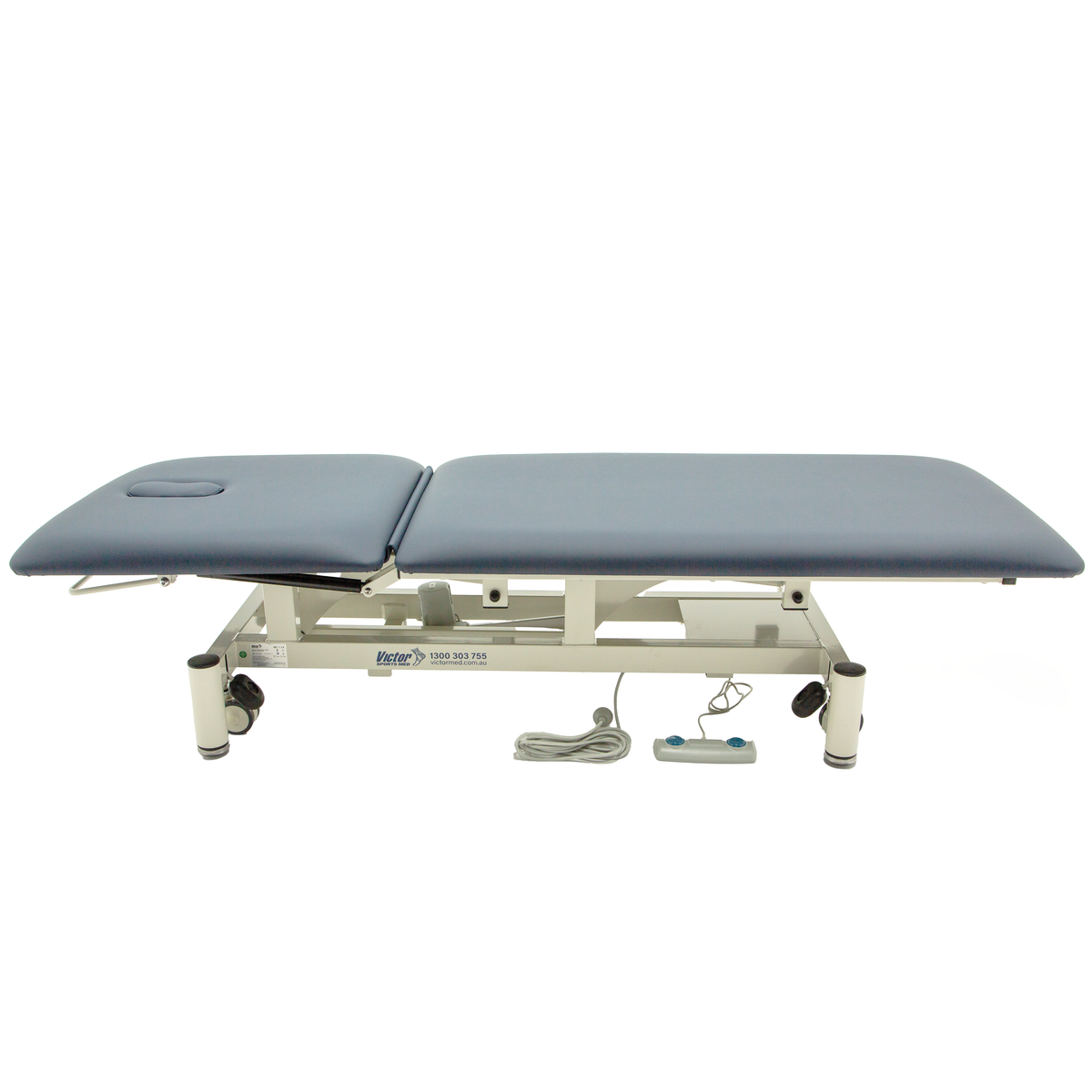 VICTB2SECNY Victor 2 Section Treatment Table Navy Side