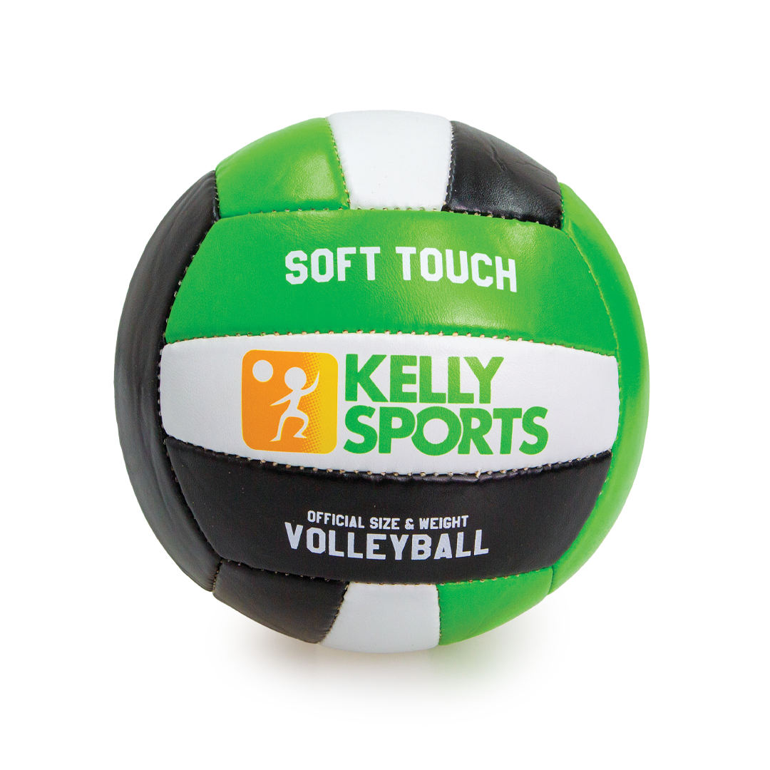 VKSVBST Victor Kelly Sports Volleyball Soft Touch Green Black White Main