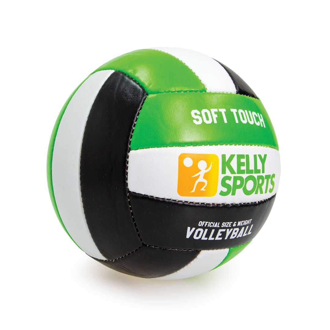 VKSVBST Victor Kelly Sports Volleyball Soft Touch Green Black White Main